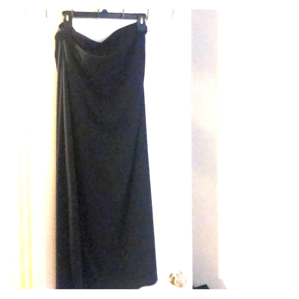 Navy blue maxi skirt
